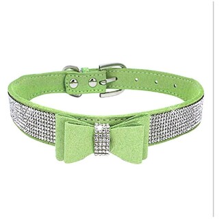 Foto 5 | Collar Para Mascotas Y Perros Con Forma De Lazo Ajustable Con Cristales Brillantes - Venta Internacional.