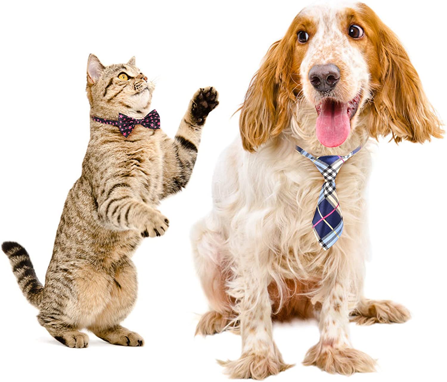 Foto 4 | Juego De Corbatas Para Mascotas, 40 Unidades, Corbatas Ajustables Para El Cuello Y Pajaritas Para Pe - Venta Internac