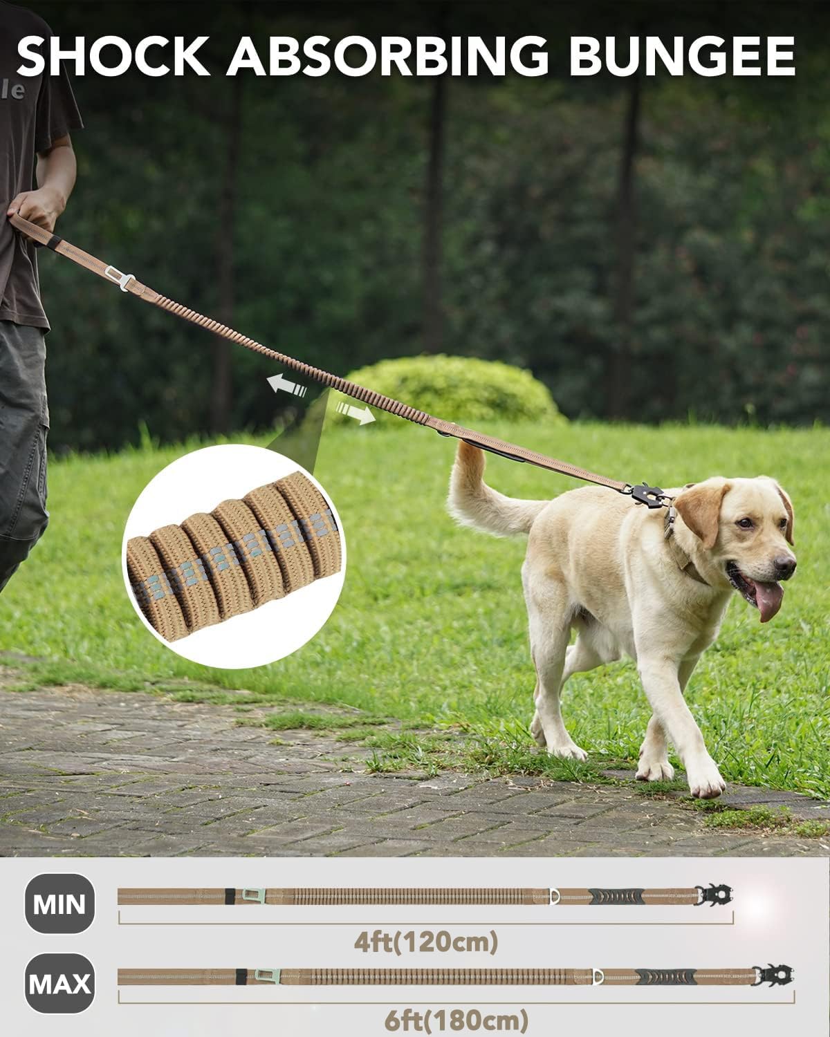 Foto 4 pulgar | Correa Táctica Para Perros Joytale, Resistente, Absorbe Los Golpes De 4 A 6 Pies - Venta Internacional.