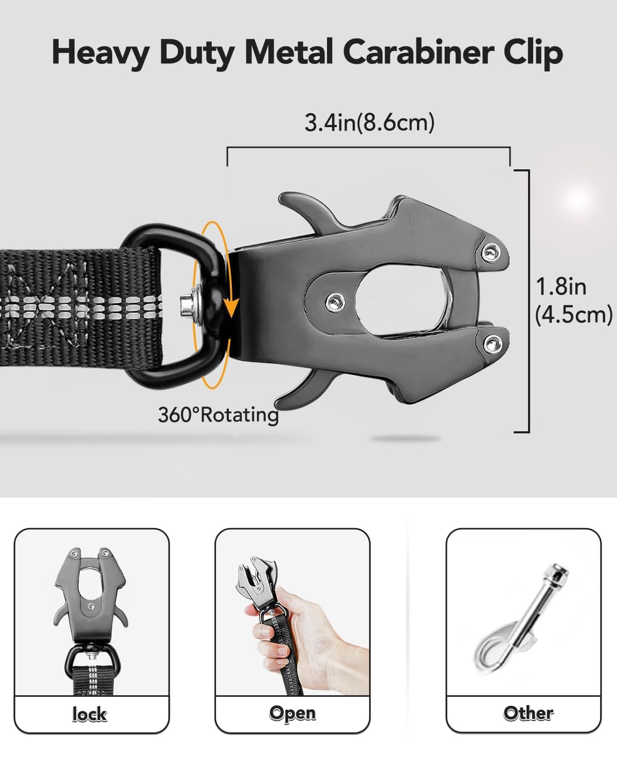 Foto 3 pulgar | Correa Táctica Para Perros Joytale, Resistente, Absorbe Los Golpes De 4 A 6 Pies - Venta Internacional.
