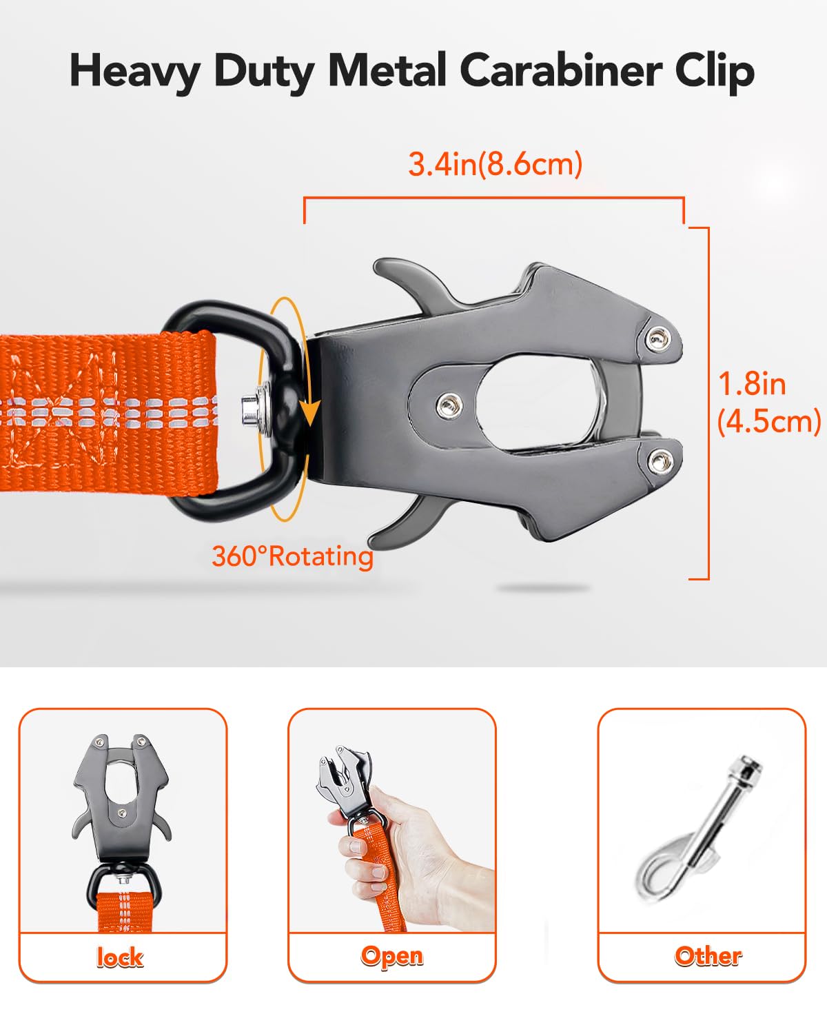 Foto 3 pulgar | Correa Táctica Para Perros Joytale, Resistente, Absorbe Los Golpes, Naranja - Venta Internacional.