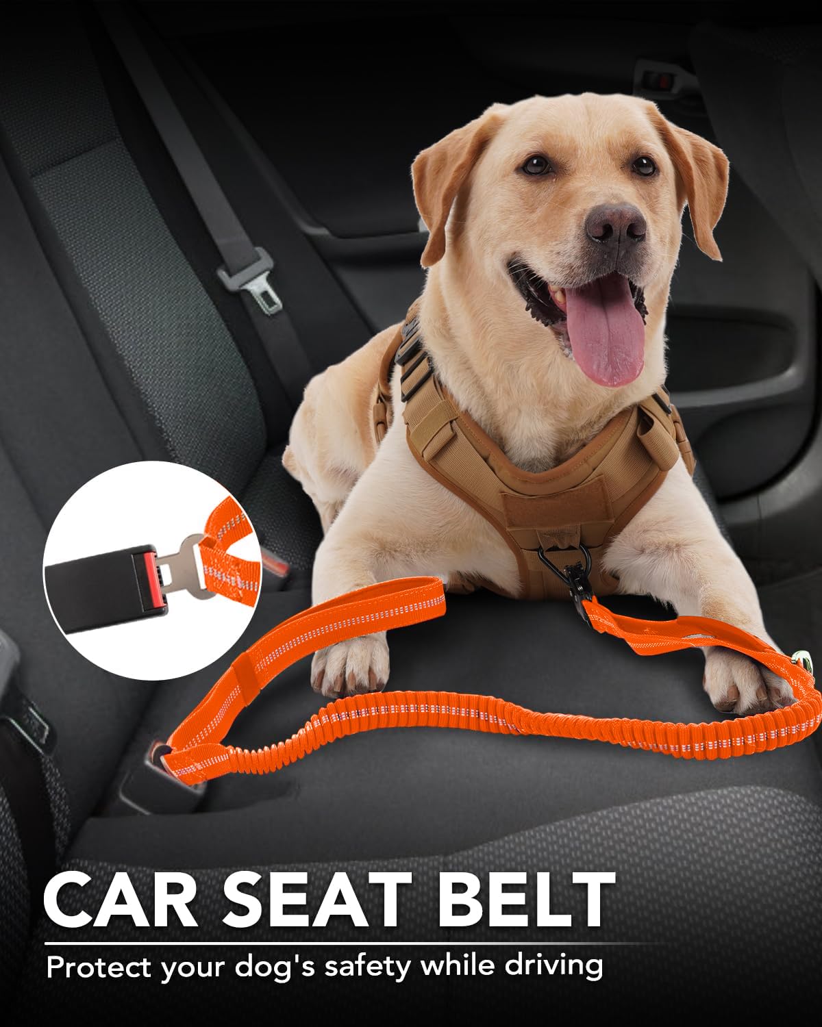 Foto 6 pulgar | Correa Táctica Para Perros Joytale, Resistente, Absorbe Los Golpes, Naranja - Venta Internacional.