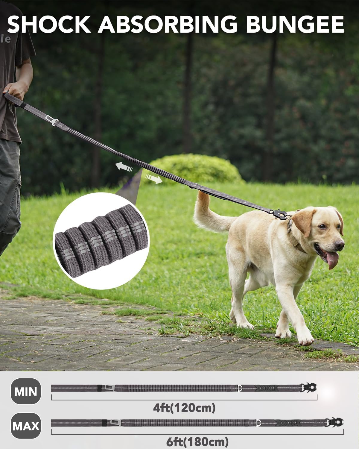 Foto 4 pulgar | Correa Táctica Para Perros Joytale, Resistente, Absorbe Los Golpes, Gris - Venta Internacional.