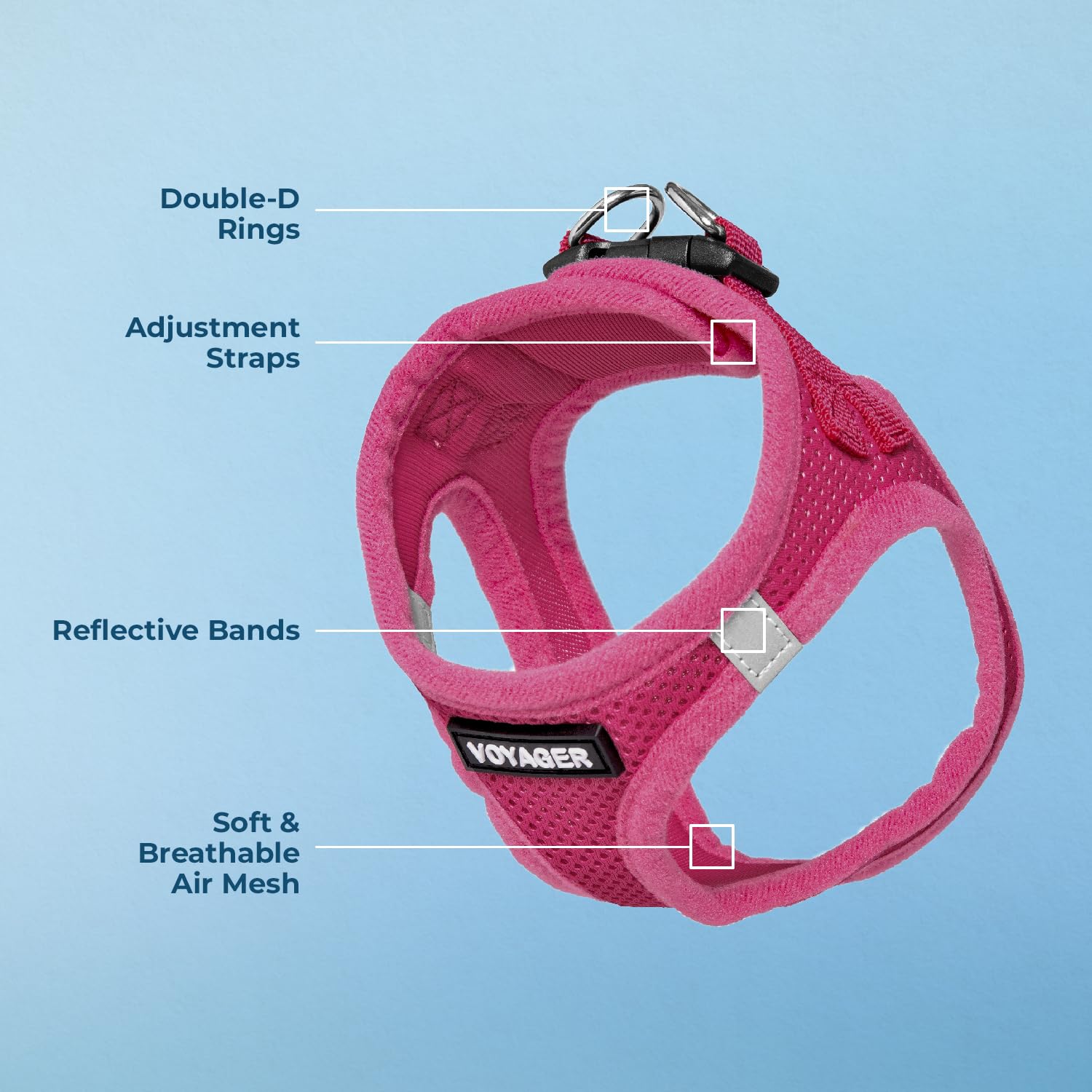 Foto 4 pulgar | Arnés Para Perros Best Pet Supplies Voyager Step-in Air Fuchsia L - Venta Internacional.