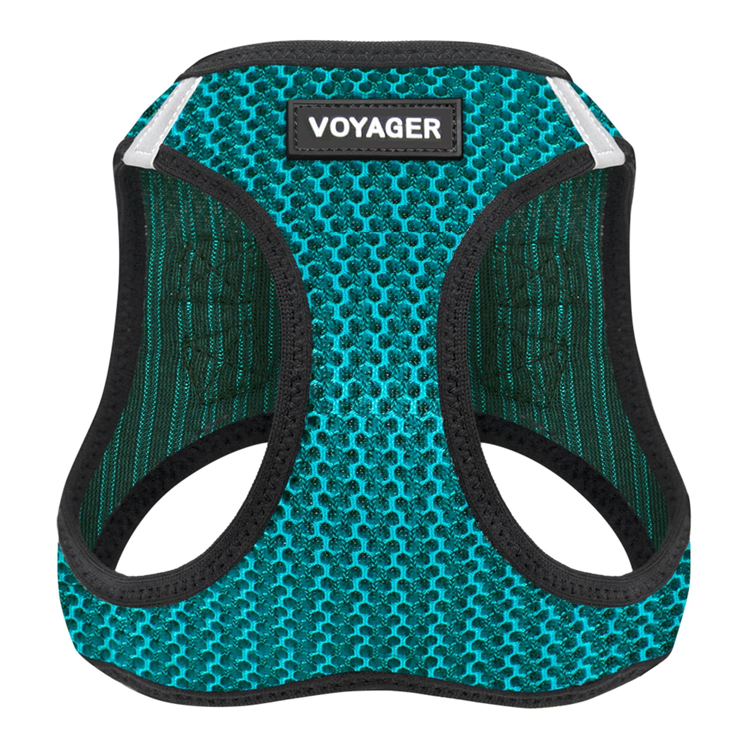 Harness Best Pet Supplies, Malla Reflectante, Turquesa, 2 Tonos, Talla L - Venta Internacional.