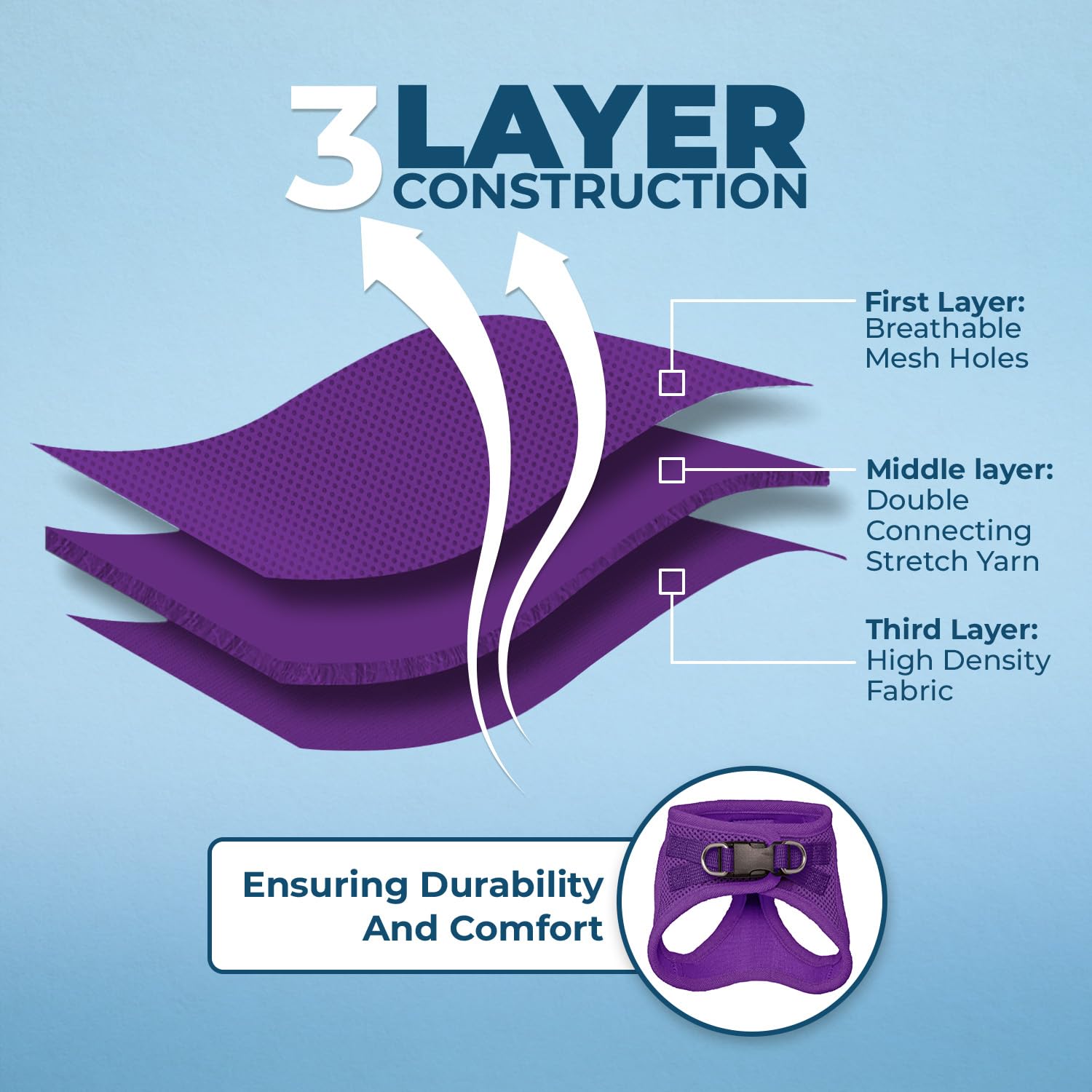 Foto 4 | Arnés Para Perros Best Pet Supplies Voyager Step-in Air Purple L - Venta Internacional.