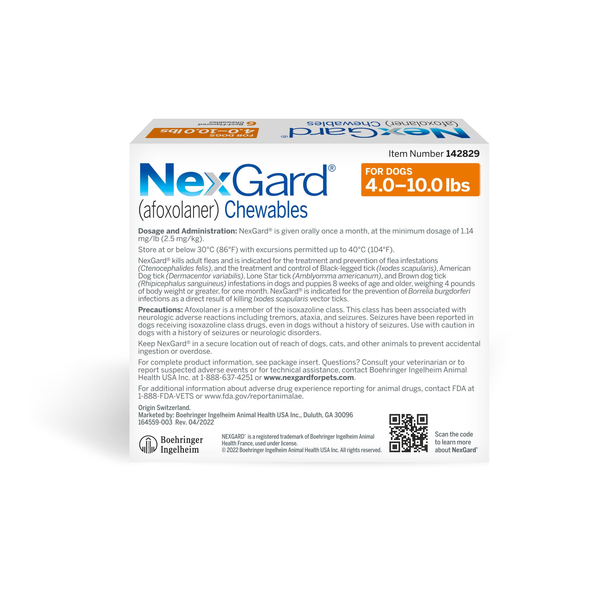 Foto 2 | Masticables Para Protección Contra Pulgas Y Garrapatas Nexgard Para Perros - Venta Internacional.