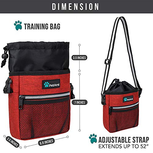 Foto 6 | Bolsa De Adiestramiento Para Perros Petami Con Correa Para Cintura Y Hombro Roja - Venta Internacional.