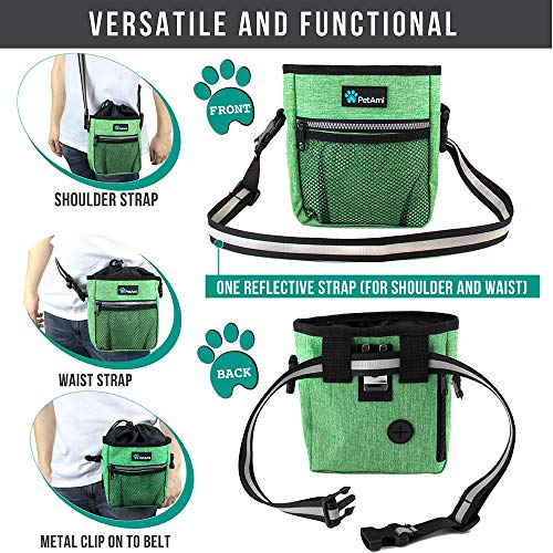 Foto 4 | Bolsa De Adiestramiento Para Perros Petami Con Correa Para Cintura Y Hombro, Color Verde - Venta Internacional.