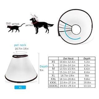 Foto 2 | Collar Elizabeth Para Perro Felicey, Ajustable, Antimordidas, Xl - Venta Internacional.