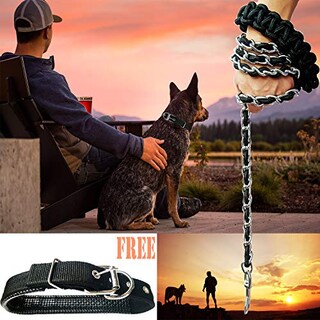 Foto 2 | Correa De Metal Ancbace Para Perros Con Collar Para Mascotas Para Perros Grandes - Venta Internacional.