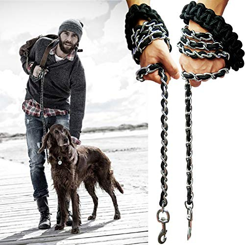 Foto 7 pulgar | Correa De Metal Ancbace Para Perros Con Collar Para Mascotas Para Perros Grandes - Venta Internacional.