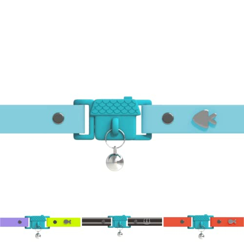Foto 1 | Collar Para Gatos Kittyrama Aqua Con Bell Cat Friendly, Ganador Del Premio - Venta Internacional.