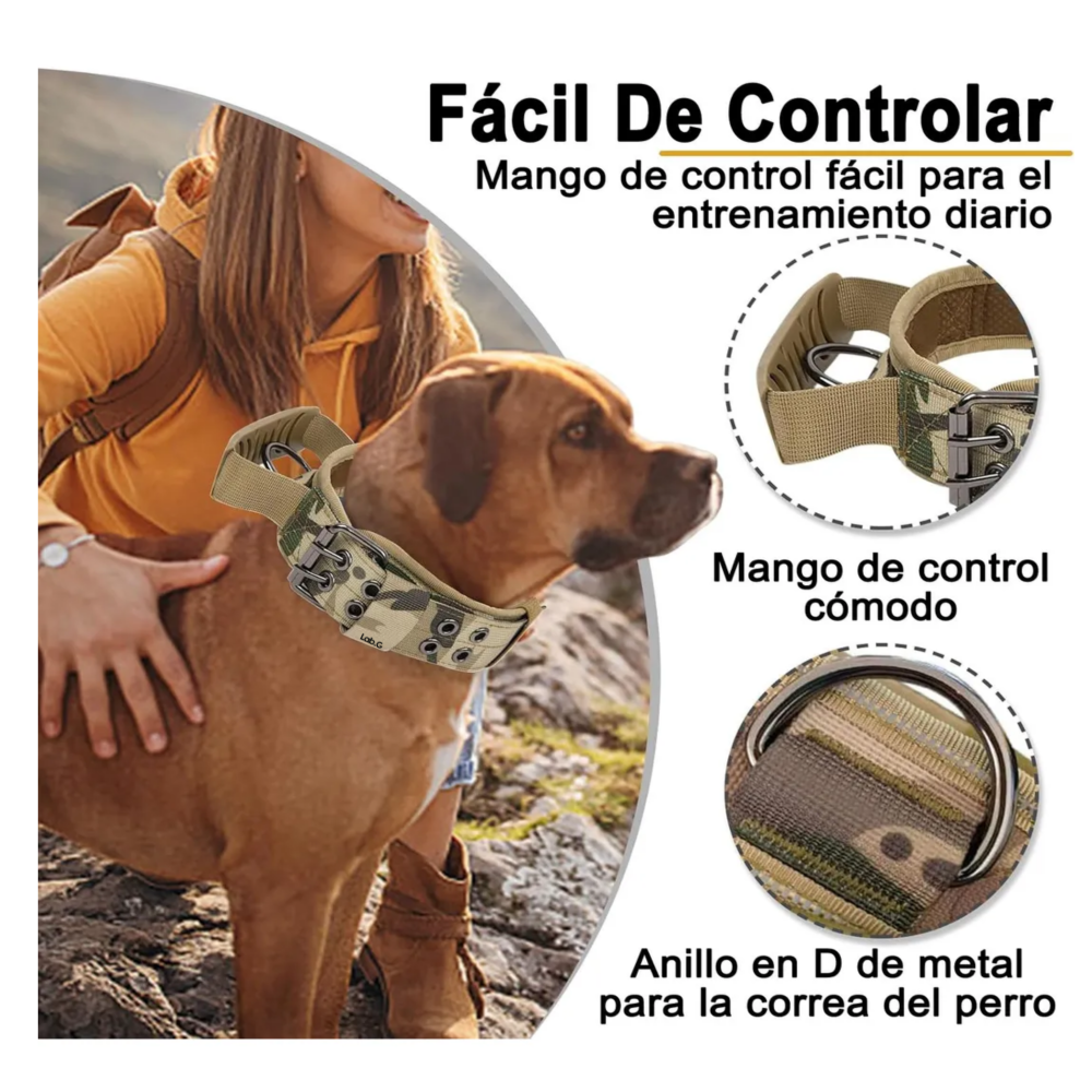 Foto 4 pulgar | Collar Y Cuerda Para Perros M/ Lab.g,  Camuflaje