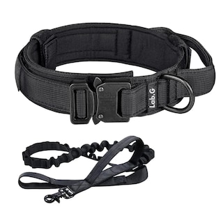 Foto 1 | Collar Y Cuerda Para Perros Negro Talla Lab.g, Grande