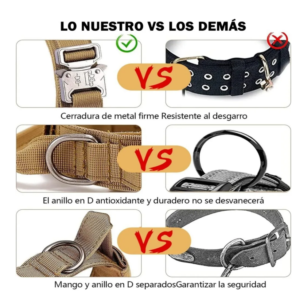 Foto 4 pulgar | Collar Y Cuerda Para Perros Negro Talla Lab.g, Grande