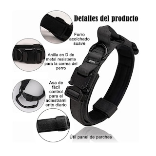 Foto 4 | Collar Y Cuerda Para Perros Negro Talla Lab.g, Grande