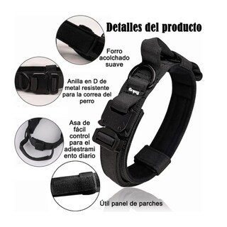 Foto 3 | Collar Y Cuerda Para Perros Negro Talla Belug, Grande