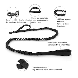 Foto 4 | Collar Y Cuerda Para Perros Negro Talla Belug, Grande