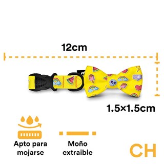 Foto 3 | Collar Para Perro Jack Pet Con Moño Emoji Amarillo Chico