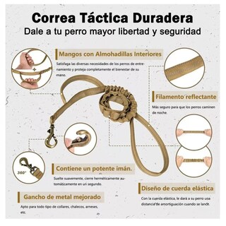 Foto 4 | Collar Y Cuerda Para Perros Belug, Caqui Talla Mediana
