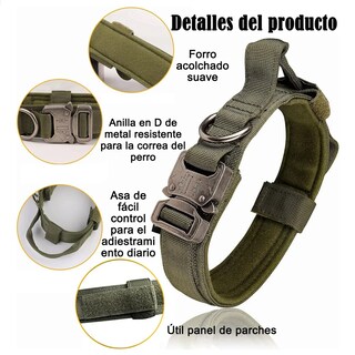 Foto 3 | Collar Y Cuerda Lab.g Para Perros Verde Militar Talla Mediana