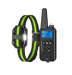 Foto 1 | Collar Eléctrico Para Entrenamiento De Perros 2pz Lab.g, Negro Y Lineas Verdes