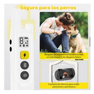 Foto 5 | Collar De Antiladridos Adiestrar Eléctrico Perros Belug,2 Piezas Blanco 1 Negro 10