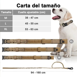 Foto 2 | Collar Y Cuerda Belug Para Perros Caqui Talla Grande