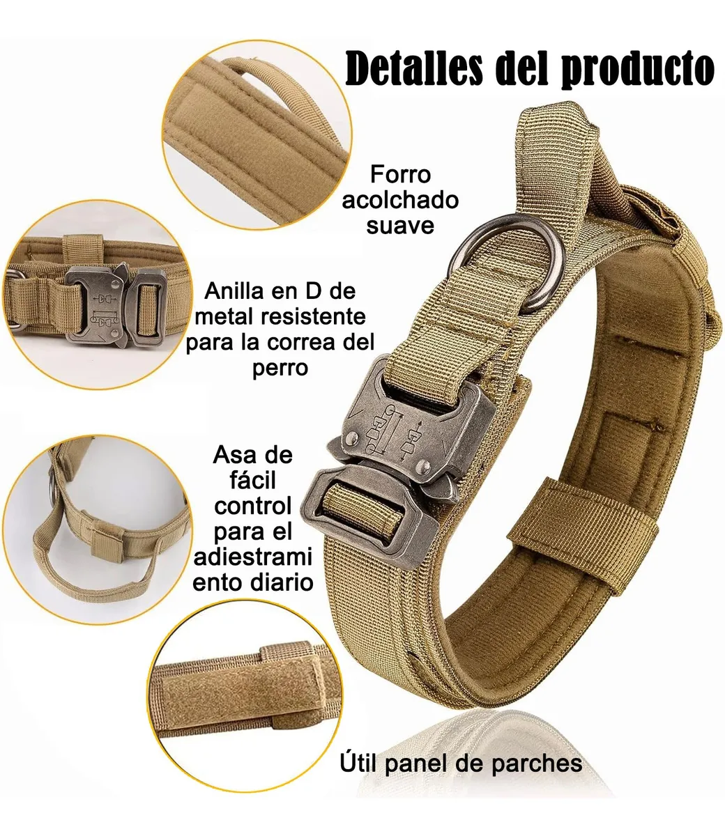 Foto 4 pulgar | Collar Y Cuerda Belug Para Perros Caqui Talla Grande