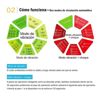 Foto 4 | Antiladrido Perro Entrenamiento Collar Eléctrico Automático 10pz Lab.g, Gris