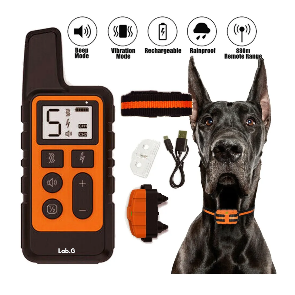 Foto 2 | Collar De Adiestramiento De Perros Eléctrico Lab.g,  Negro Naranja