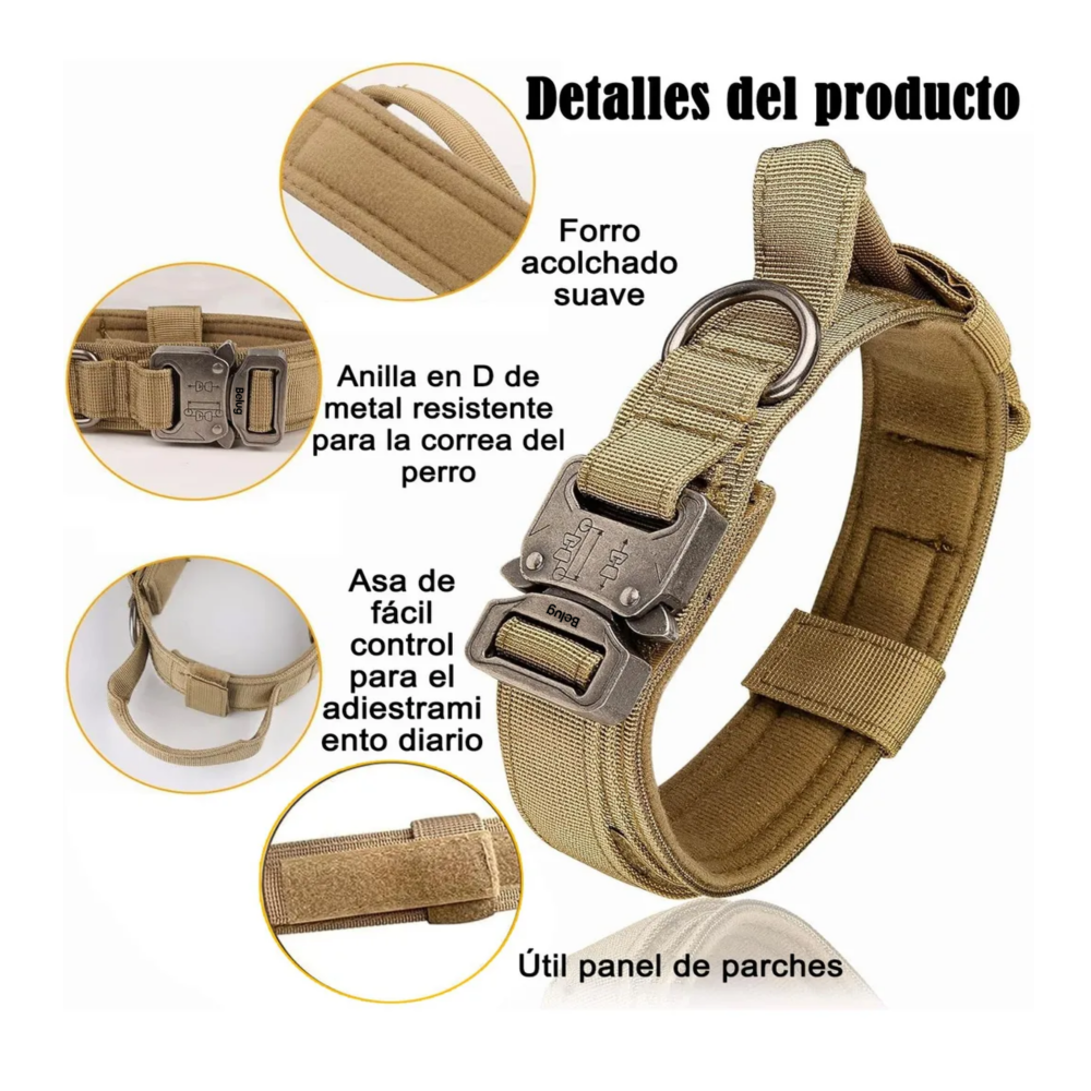 Foto 4 pulgar | Collar Y Cuerda Para Perros Belug,  Caqui Talla Xgrande