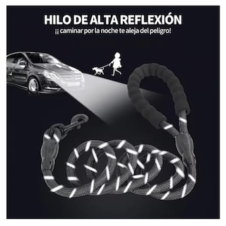 Foto 4 | Correa Reflectante Para Perros Lab.g, Negro Collar 2pz