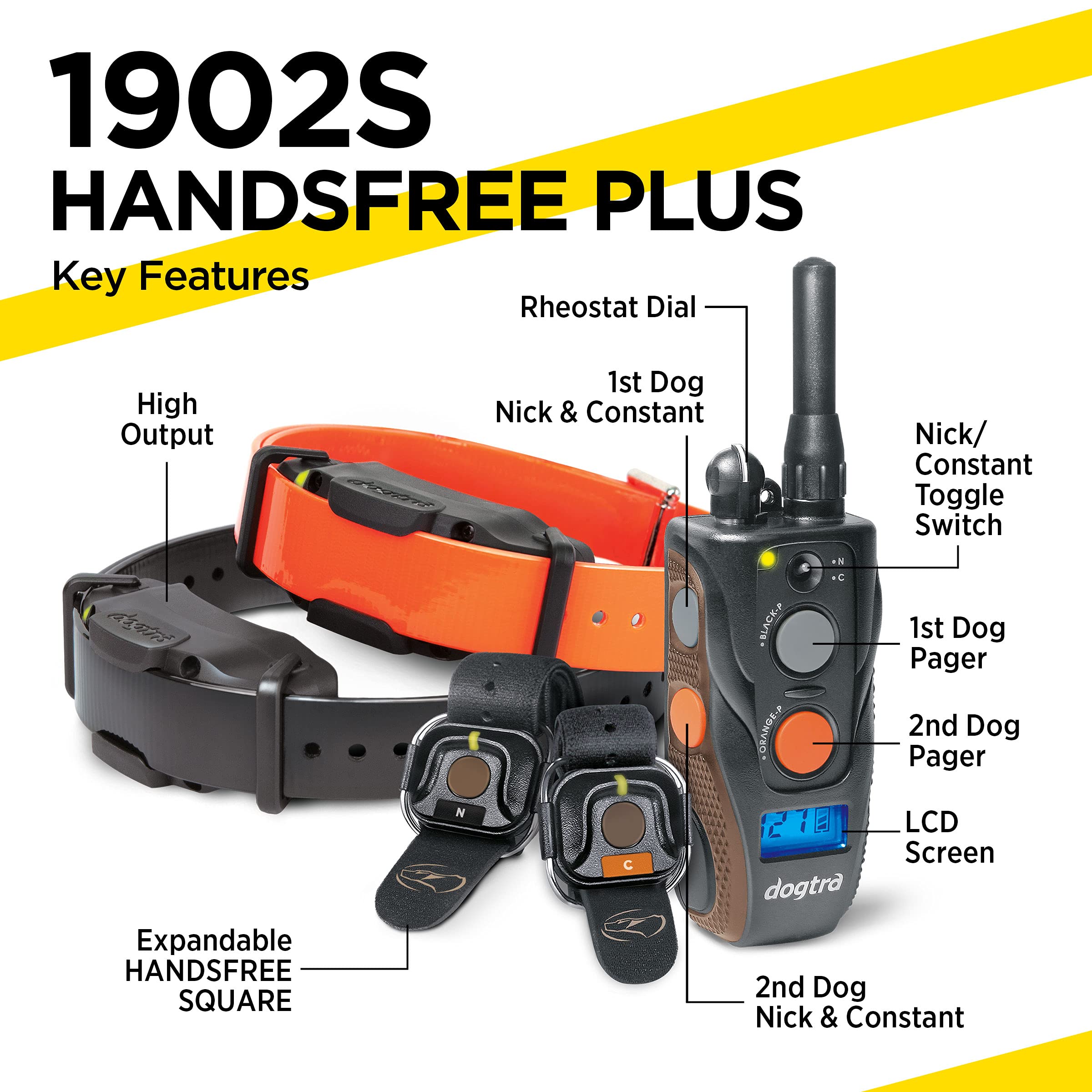 Foto 4 pulgar | Collar Electrónico De Adiestramiento De Perros Dogtra 1902s Handsfree Plus Para 2 Perros - Venta Internacional.