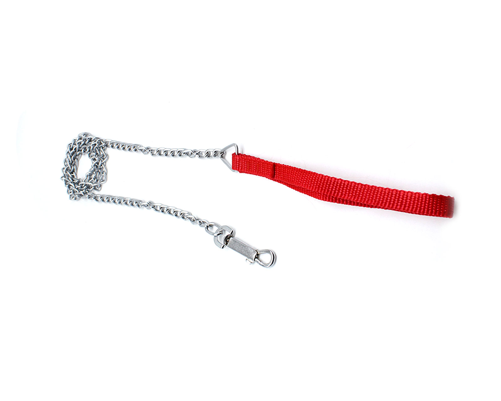 Cadena para Perro de 2 mm Bajío Pets color Plateado con Rojo Por 3 Piezas