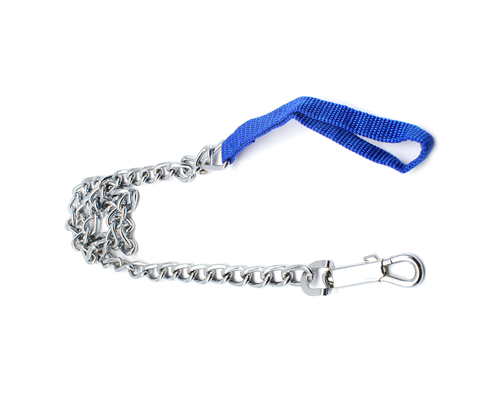 Cadena para Perro de Paseo 4.5 mm Bajío Pets color Plateado con Azul