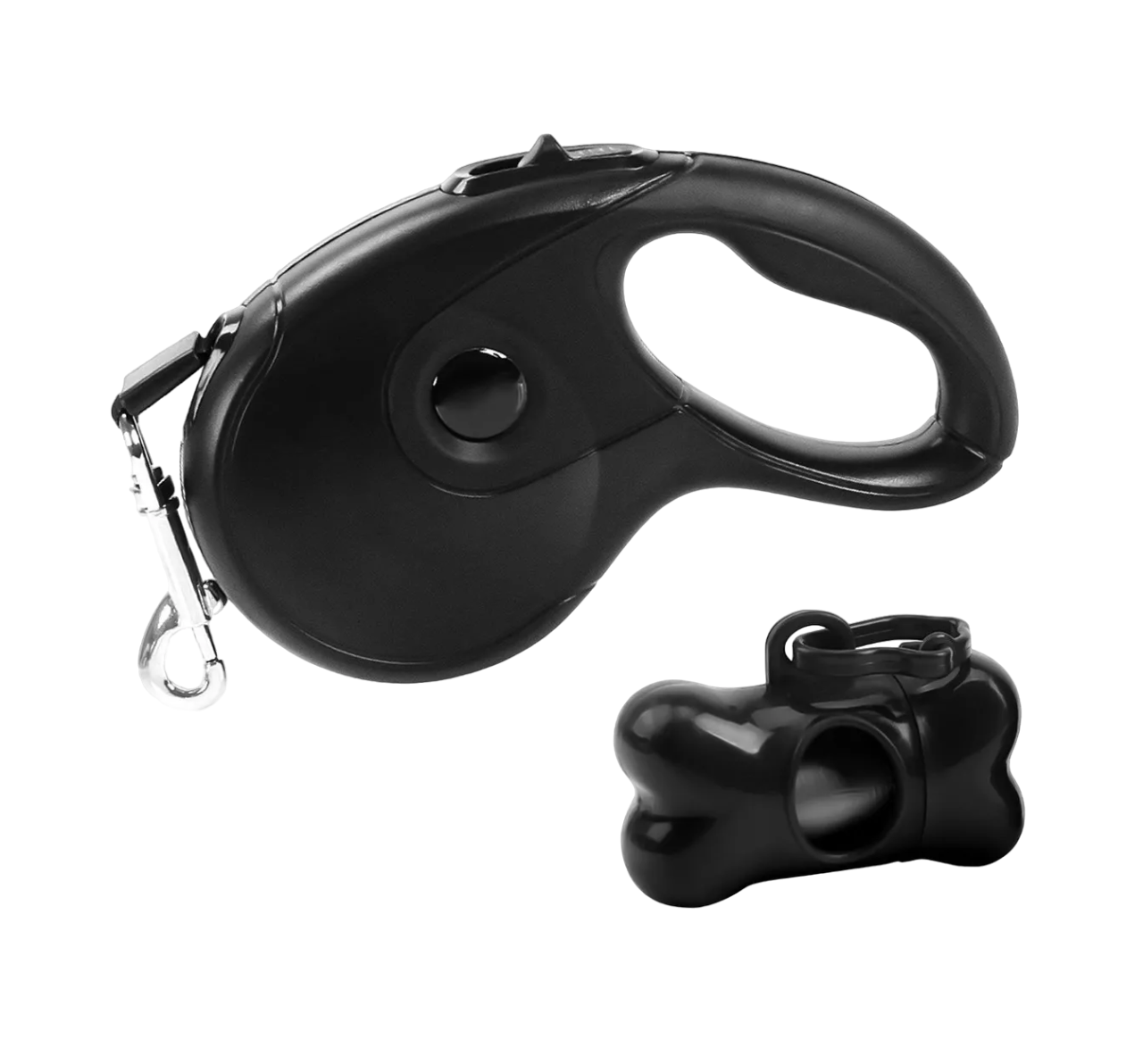 Correa para Perro BELUG color Negro Retráctil Mediana 5 M con Caja de Basura