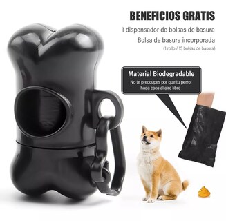 Foto 6 | Correa para Perro BELUG color Negro Retráctil 5M con Caja de Basura