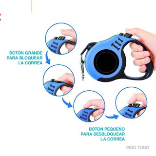 Foto 6 | Correa Retráctil para Mascota Poli Pets PT-CRA5M1BL-7 Piezas Azul