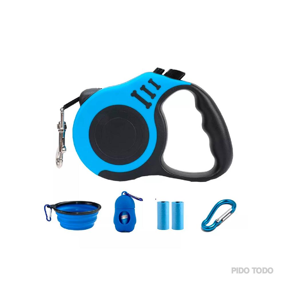 Foto 8 pulgar | Correa Retráctil para Mascota Poli Pets PT-CRA5M1BL-7 Piezas Azul