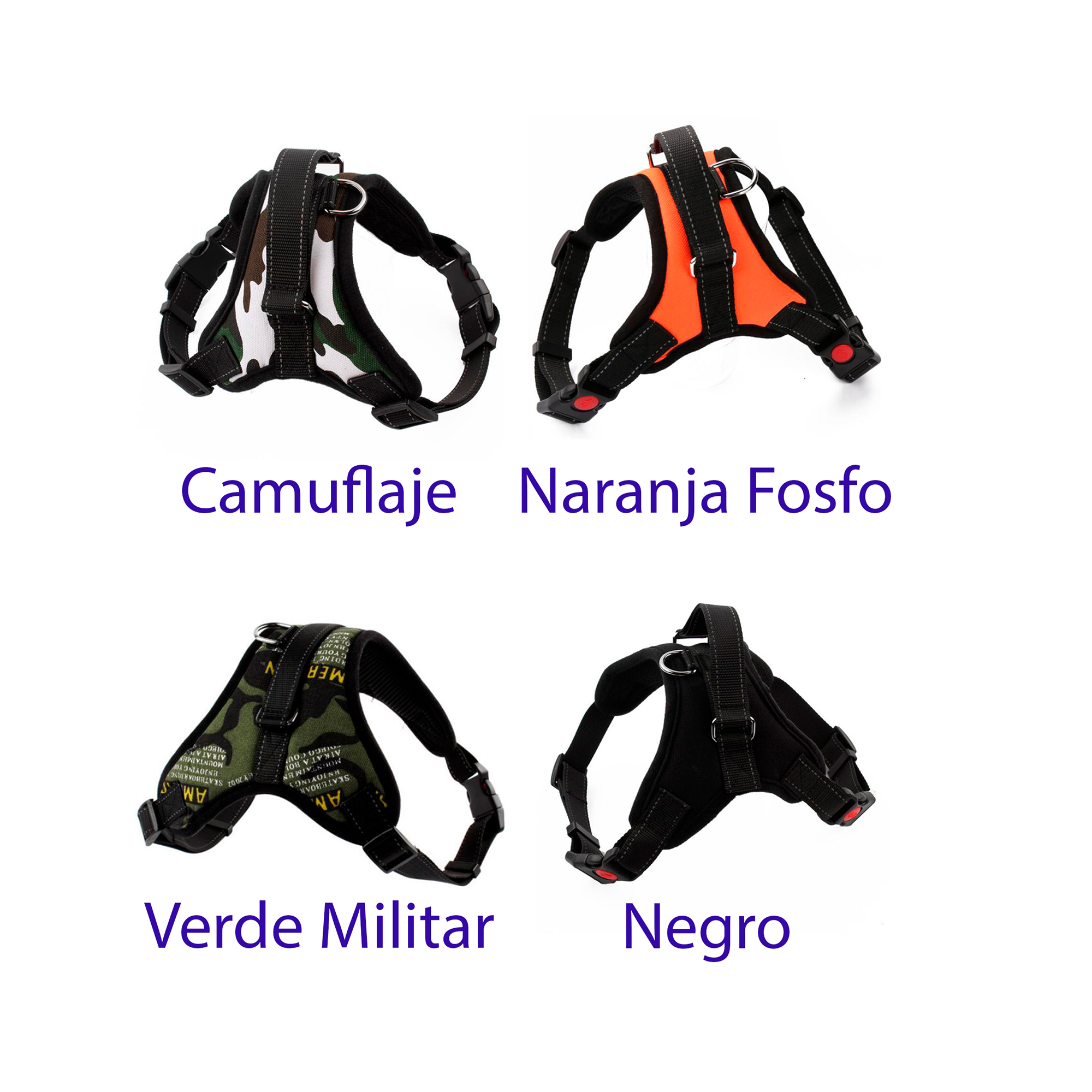 Foto 6 pulgar | Correa con Collar y Arnés de Seguridad para Perros Grandes