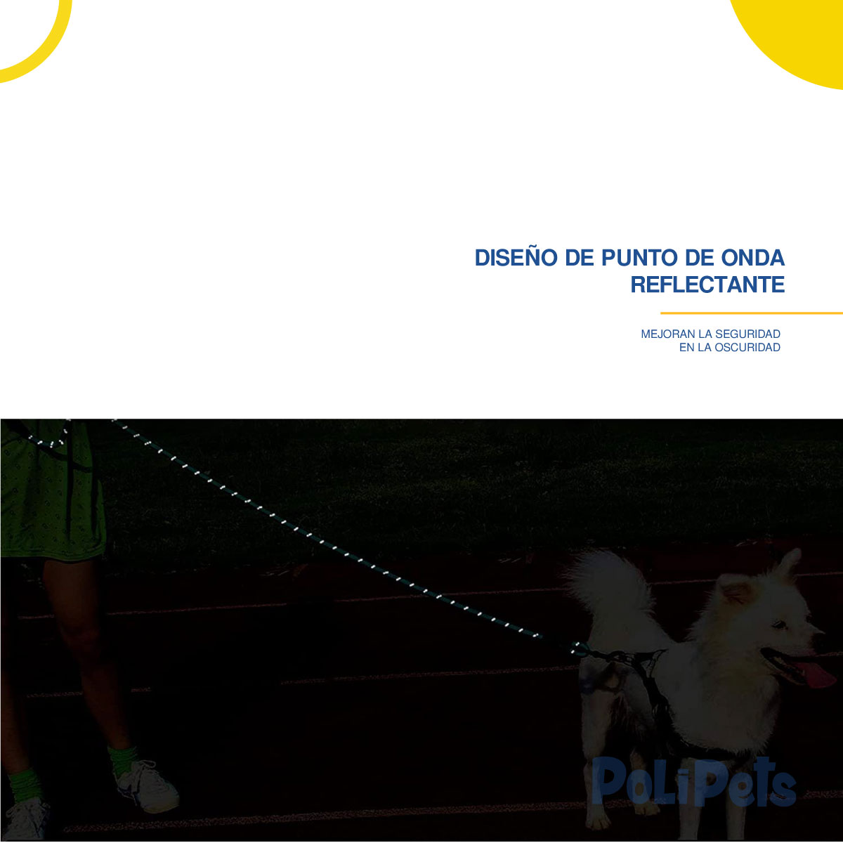 Foto 4 pulgar | Correa Reflejante Poli Pets Resistente para Perro