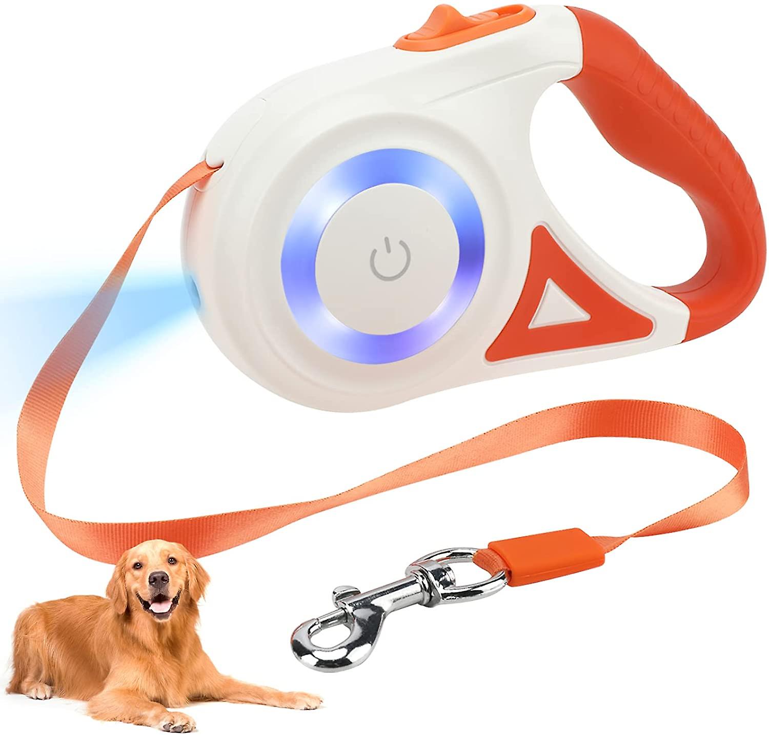 Foto 6 pulgar | Correa Retráctil Para Perros Huoguo De 5 M Con Luz Led Para Perros De 50 Kg - Venta Internacional.