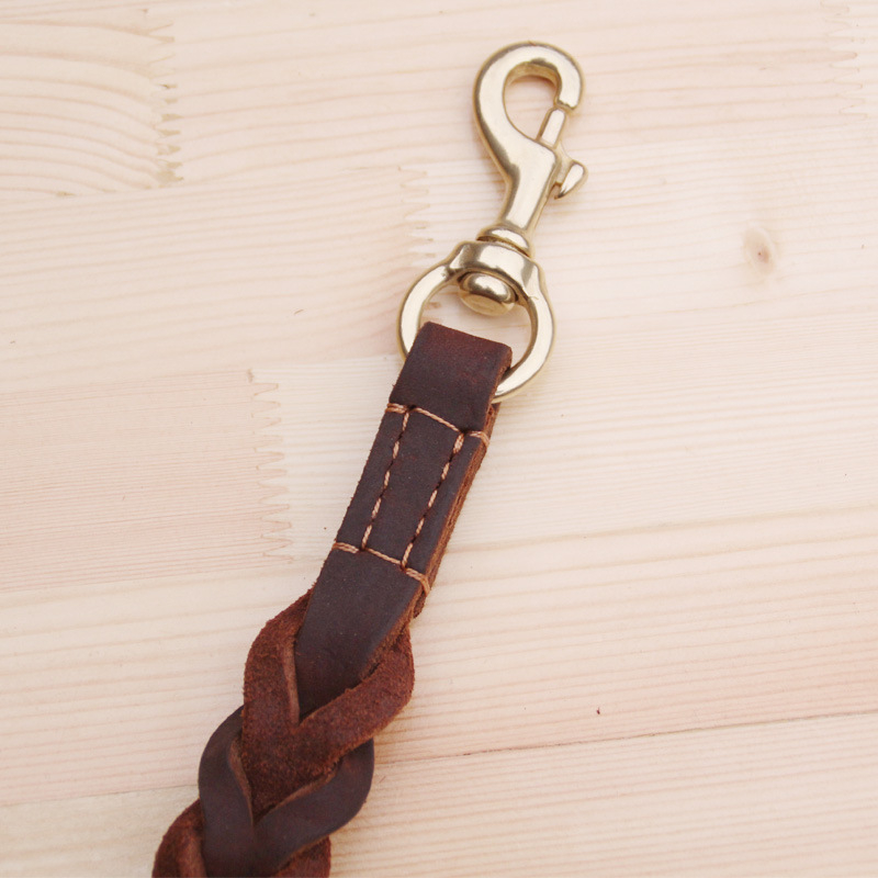 Foto 3 pulgar | Correa De Piel Auténtica Trenzada Corta Para Perros Medianos Y Grandes - Venta Internacional.