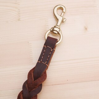 Foto 2 | Correa De Piel Auténtica Trenzada Corta Para Perros Medianos Y Grandes - Venta Internacional.