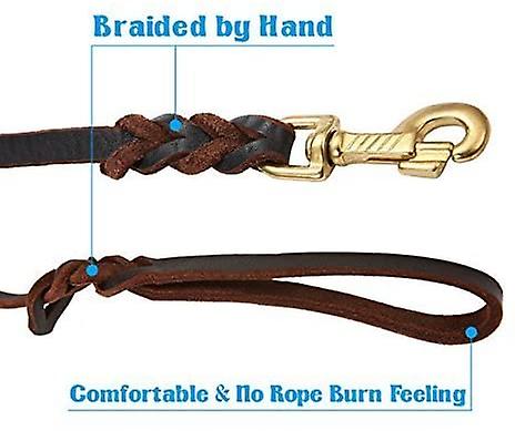 Foto 4 pulgar | Correa Para Perro Huoguo, De Piel Auténtica Trenzada, Para Perros Grandes Y Medianos - Venta Internacional.