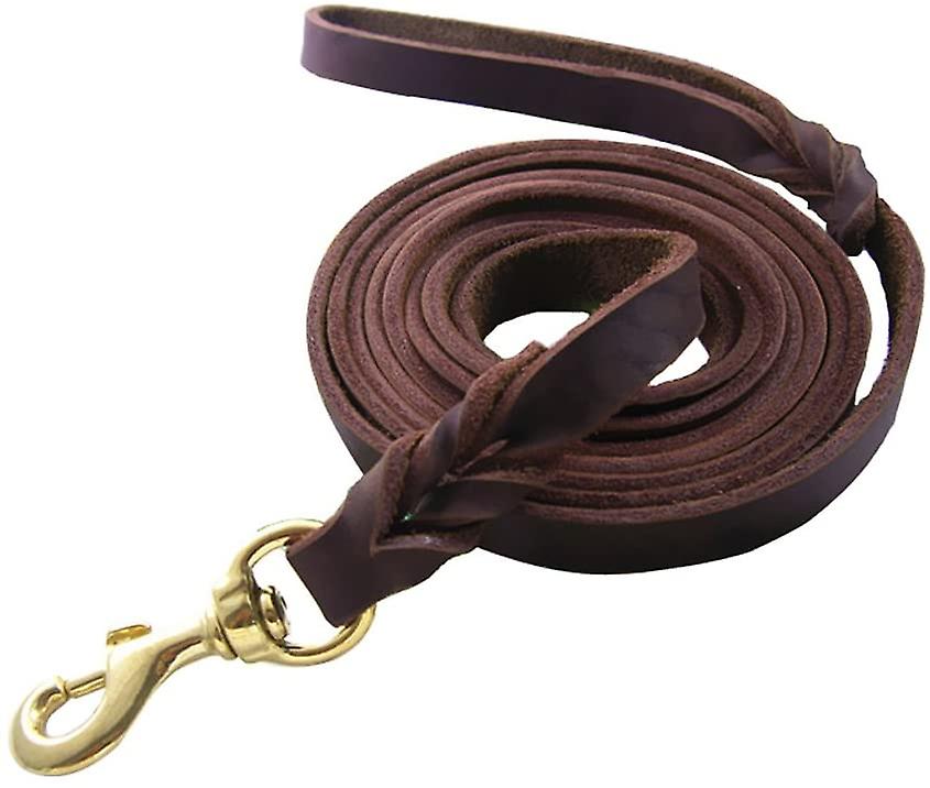 Foto 6 pulgar | Correa Para Perro Huoguo, De Piel Auténtica Trenzada, Para Perros Grandes Y Medianos - Venta Internacional.