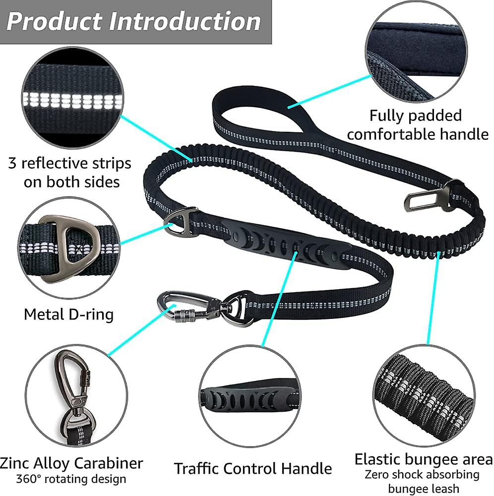 Foto 3 | Correa Bungee Dog Lead Huoguo Que Absorbe Los Golpes Para 150 Libras - Venta Internacional.