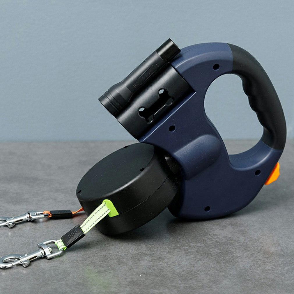 Correa De Cuerda Doble Para Perros Con Luz Retráctil Para 2 Perros - Venta Internacional.